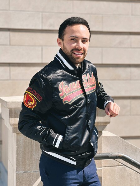 Pro Standard Iowa State Black Satin Jacket